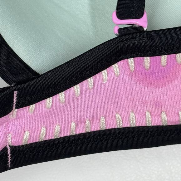 Victoria Secret The Fabulous Underwire Lined Bikini Top Size 34D Neoprene - Picture 4 of 4